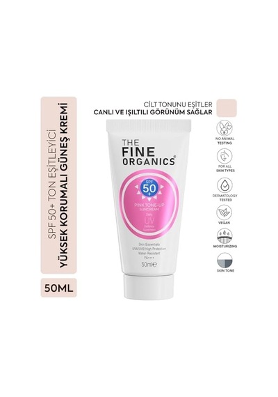 Spf 50+ Ton Eşitleyici Yüksek Korumalı Pembe Güneş Kremi, 50ml 3 Paketi