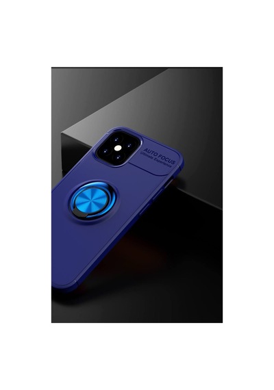Apple iPhone  Uyumlu,  12 Mini Kılıf Range Yüzüklü Silikon - Mavi