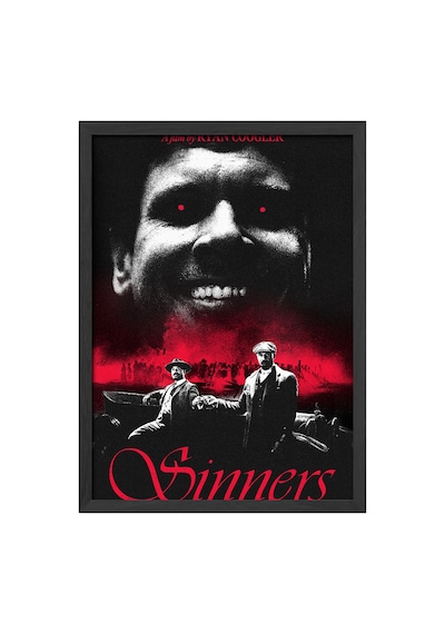 Sinners Siyah Ahşap Çerçeveli Poster, Dekoratif Film Duvar Tablosu