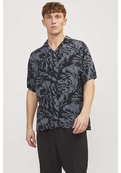 Jack & Jones Jack&jones Jjguru Monochrome Aop Resort Shırt Ss12249210 Siyah-2 001