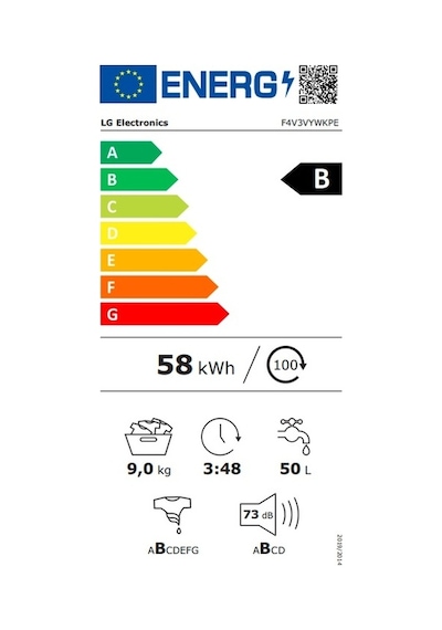 LG F4V3VYWKPE 1400 Devir 9 KG Çamaşır Makinesi
