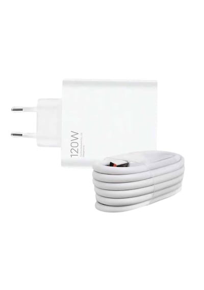 120 Watt Turbo Hızlı Şarj Aleti Seti Hızlı Şarj Adaptörü Beyaz 24418894