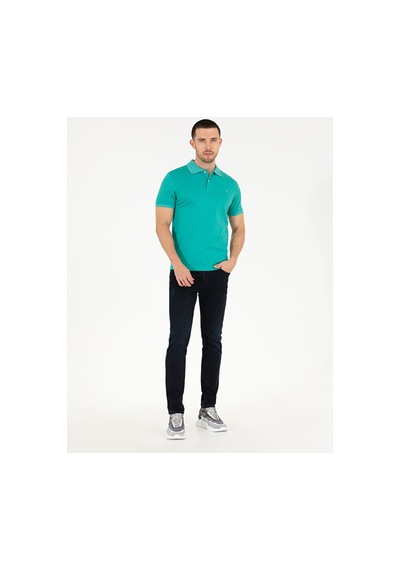 Pierre Cardin Slim Fit Polo Yaka Merserize Tişört 50262665-vr034 Yeşil