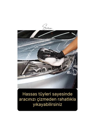 Premium Hassas Araba Yıkama Eldiveni Yünlü Oto Çizmez Dış Yüzey Araç Yıkama Süngeri Nano Teknoloji