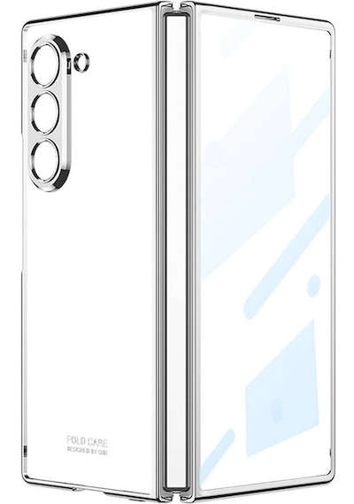 Galaxy Uyumlu Z Fold 6 Kılıf Zore Full Camlı Kıpta Kapak Gümüş