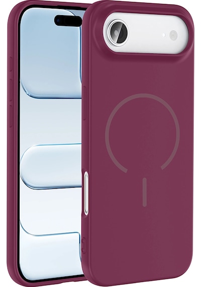 Apple Uyumlu iPhone 17 Air Kılıf M-safe Şarj Özellikli Zore Meta Kapak Mürdüm