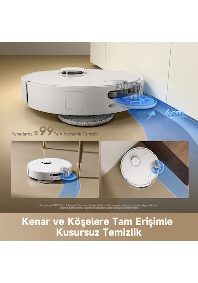 Dreame D30 Ultra 25.000Pa Emiş Gücü Robot Süpürge Beyaz