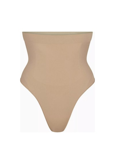 Skims Seamless Sculpt High - Waist Thong, Dikişsiz Yüksek Bel Külot Bej