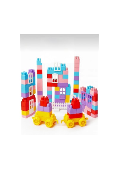 TıfılToys Vakumlu 48 Parça Pastel Renk Eğitici Yaratıcı Blok Seti Motor Geliştirici Montessori Oyuncak