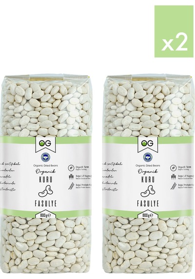 2 Li Organik Kuru Fasulye 800 Gr
