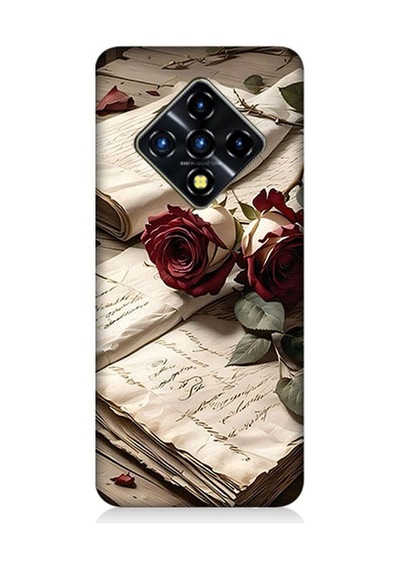 İnfinix Zero 8 Uyumlu Mektup Ve Güller Desenli Silikon Kılıf