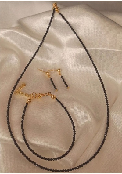 24k Altın Kaplama Gerçek Spinal Özel Kesim Tasarım Kolye Bileklik Çok Renkli