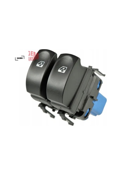 Cam Açma Düğmesi Clıo Iıı Ön Sol Mavi Çiftli Sagem 8200214938