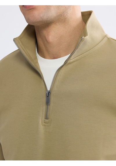 Lcw Vision Haki Dik Yaka Erkek Sweatshirt