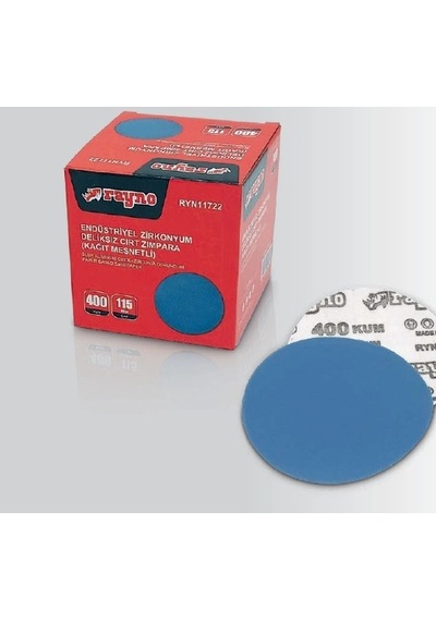 Rayno Ryn11722 400 Kum 115mm Endüstriyel Deliksiz Cırt Zımpara 100 Lü