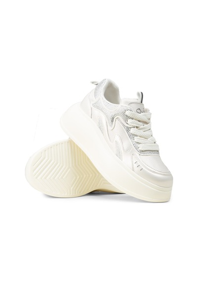 Deery Kadın Beyaz Taş Detaylı Platform Sneaker - 26424zbyzp01 Beyaz