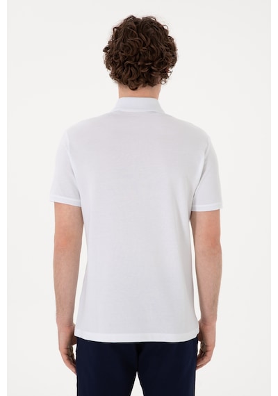 U.S. Polo Assn. Erkek Slim Fit Polo Yaka Beyaz Basic Tişört 50297984-VR013 U.S. Polo Assn. Erkek Slim Fit Polo Yaka Beyaz Basic Tişört 50297984-VR013