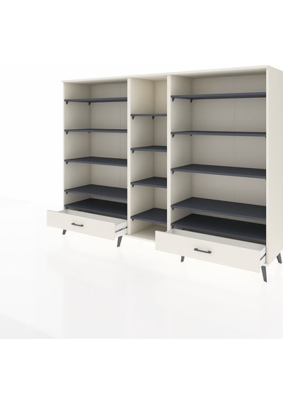 Hyperion Dolap 14 Raflı 2 Çekmeceli 220x44x163 Aytaşı-antrasit/a Aytaşı-antrasit/aytaşı Hyperion Dolap 14 Raflı 2 Çekmeceli 220x44x163 Aytaşı-antrasit/a Aytaşı-antrasit/aytaşı