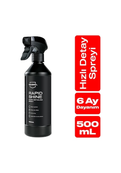 Rapidshine Araçlar İçin Hızlı Nano Detailer Spreyi 500 Ml, Kolay Uygulama, 6 Ay Dayanım