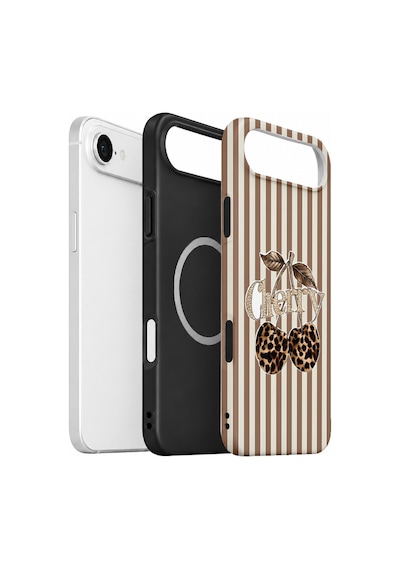 Velvoria Valestra Cherry Leopar Apple Apple iPhone Uyumlu 17 Air Magsafe Koruma Kılıfı Valestra Magline - Cherry Leopar