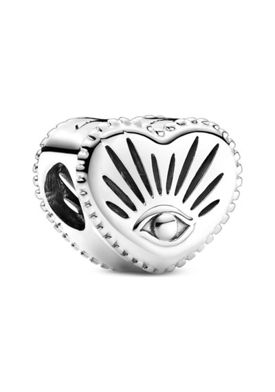 Nur Silver Eye Heart Gümüş Charm Nur-bl00088