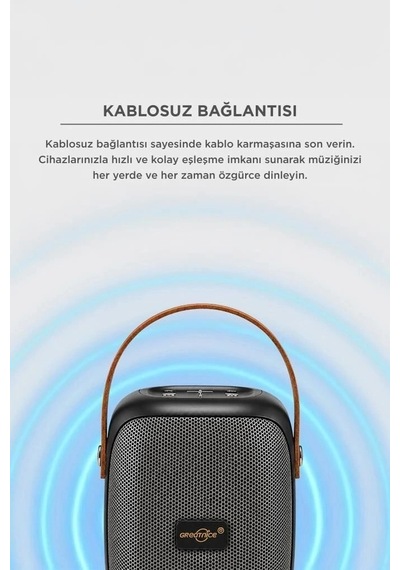 Delux Serisi Torima Bluetooth Hoparlör Gts-1679 Siyah Kablosuz Alet Akıllı Aksesuar Taşınabilir Ses