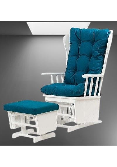 Sandalye Zus301 Model 90477 Mama Puflu Sallanan Ahşap Lake Beyaz Ayak El Yapım