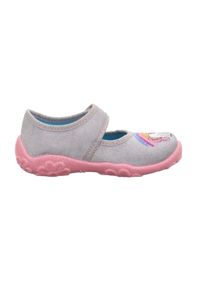 Superfit Bonny Kız Çocuk Ev Kreş Ayakkabısı Unicorn - Gri 800282-2010 Gri