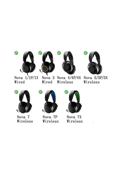 Steelseries Arctis Nova 1/1x/1p/3/4/4p Uyumlu Kulaklık Pedi, Sünger Yastığı 4x/5/5p/5x/7/7x/7p