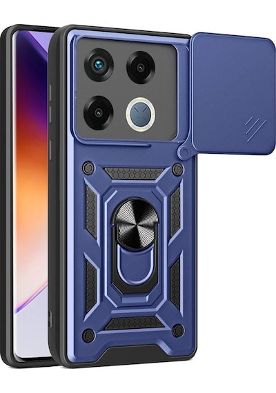 Apsuwa İnfinix Gt 20 Pro Kılıf Pars Yüzüklü Standlı Darbe Korumalı Lacivert