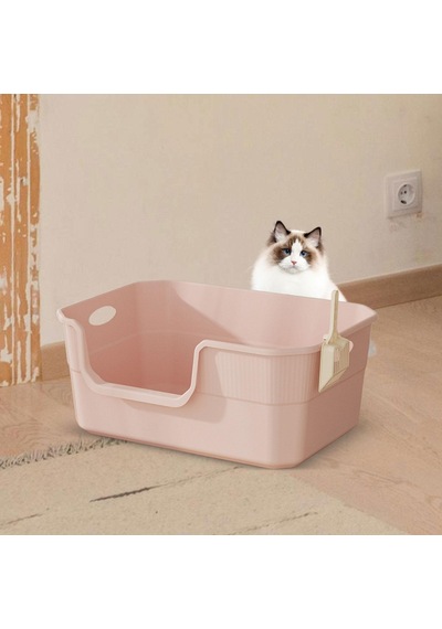 Çerçeveli Kedi Tuvaleti Kedi Tuvaleti Ev Kedileri İçin Büyük Kedi Tuvaleti