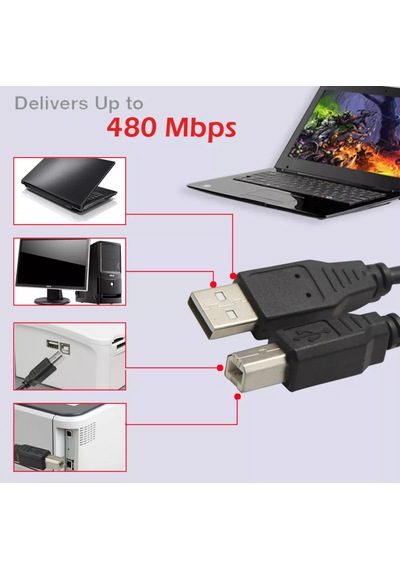1.5 M Usb Yazıcı Kablosu Usb 2.0 Yazıcı Tarayıcı Kablosu