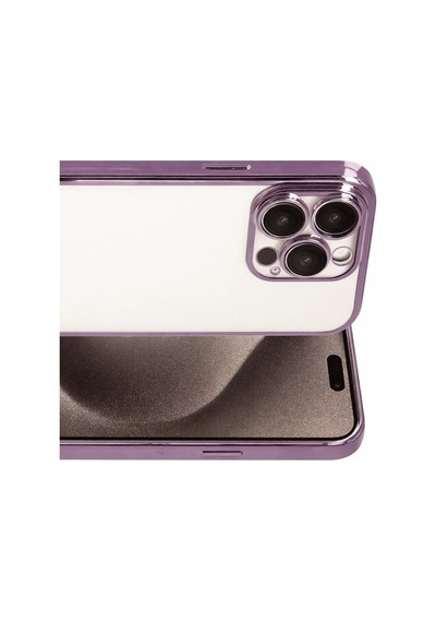 Apple Uyumlu   iPhone 15 Pro Max Razer Lensli Silikon - Mor