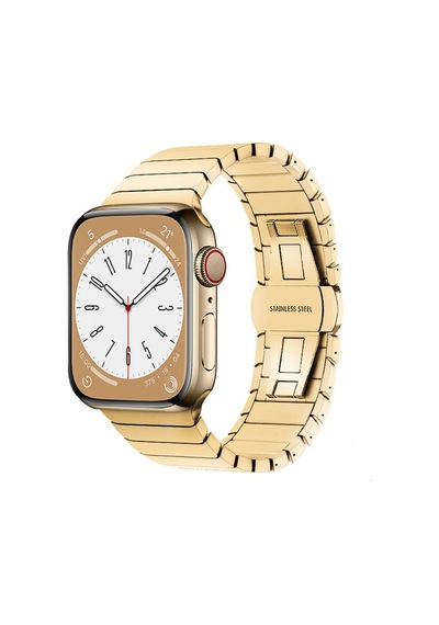 Apple Watch 42mm Uyumlu Kr413 Fine Steel Kordon - Gold