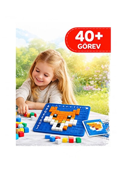Stem Piksel Kodlama Seti 402 Parça Eğitici Zeka Oyunu Mozaik Puzzle Algoritma Geliştirici Oyuncak 5+