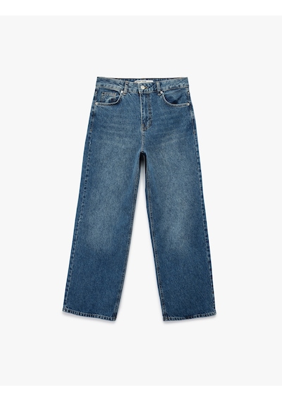 Koton Rahat Kalıp Pamuklu Geniş Paça Baggy Denim Pantolon - Baggy Jean Orta İndigo 6sal40102md İndigo Koton Rahat Kalıp Pamuklu Geniş Paça Baggy Denim Pantolon - Baggy Jean Orta İndigo 6sal40102md İndigo