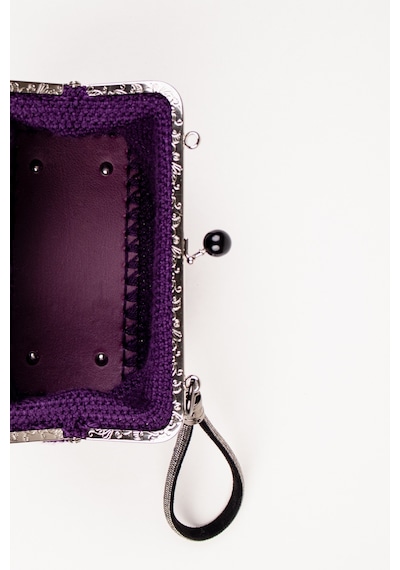 Fabric Craft Bag Portföy Çanta Bilek Askılı Merserize İplik Mor Mor