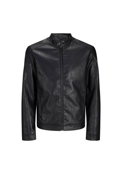 Jack & Jones Erkek Pu Deri Mont Ve Ceket Siyah