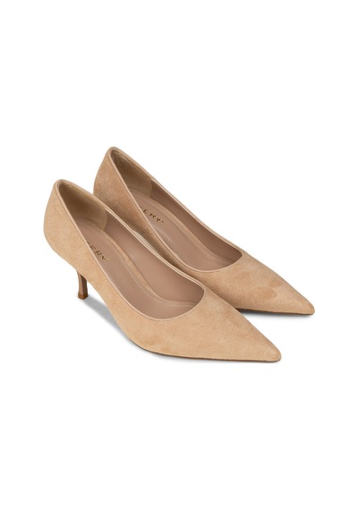 Deery Kadın Süet Bej Sivri Burun Stiletto - V4045zbejm01 Bej