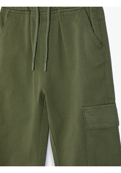 Koton Kargo Jogger Pantolon Cepli Beli Bağlamalı Haki 4skb40008tw 4SKB40008TW872 Haki