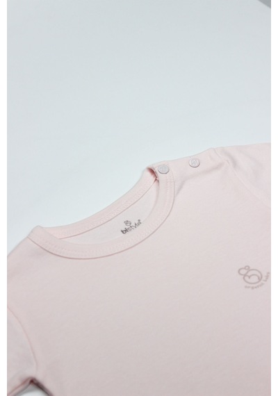 Bistyle Organik Natural Basic Style Yarım Kol Body Bs17103 Pembe