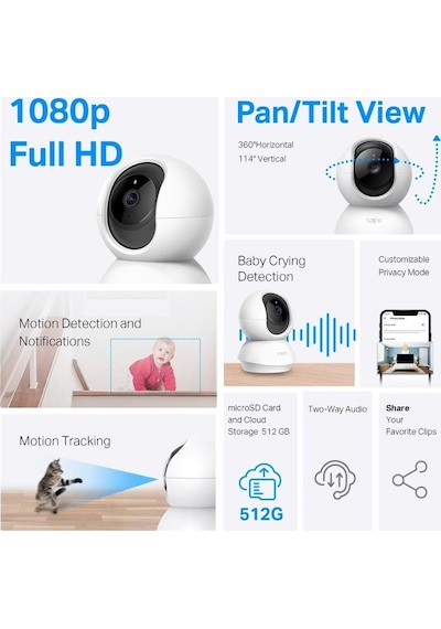 Tp-link Tapo C200 Akıllı Wi-fi Güvenlik Kamerası