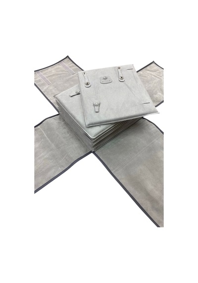 Deri Kumaş Gri Renk 80 / 76 Cm Üçlü Set Sergileme Seyahat Çantası