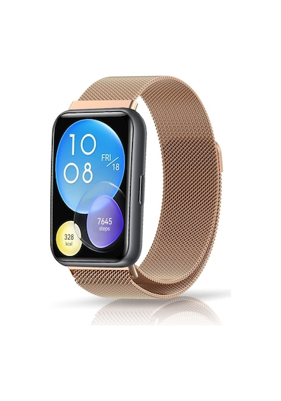 Huawei Watch Fit 2 Uyumlu Metal Hasır Manyetik Kordon Paslanmaz Çelik, Şık & Dayanıklı