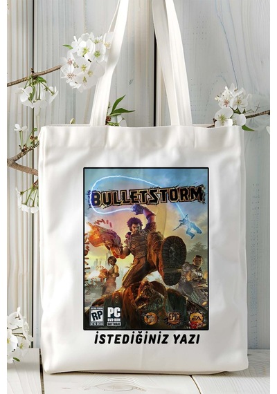 Art Hediye Bullet Storm Oyun Baskılı Omuz Çanta Kişiye Özel Model 1 Çok Renkli