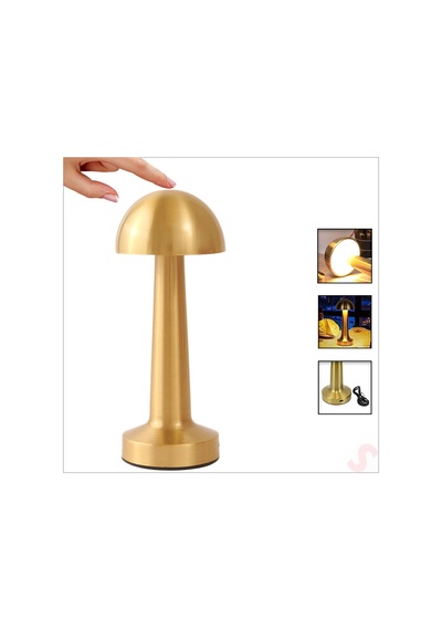 Şarjlı Dokunmatik Ayarlanabilir Renk Tonlu Led Masa Lambası - 22cm Renkli