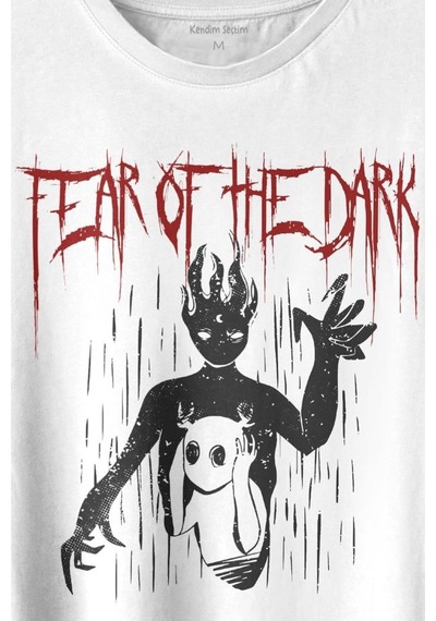Fear Of The Dark Karanlık Dark Gothic Urban Street Wear Baskılı Tişört Unisex T-shirt 001