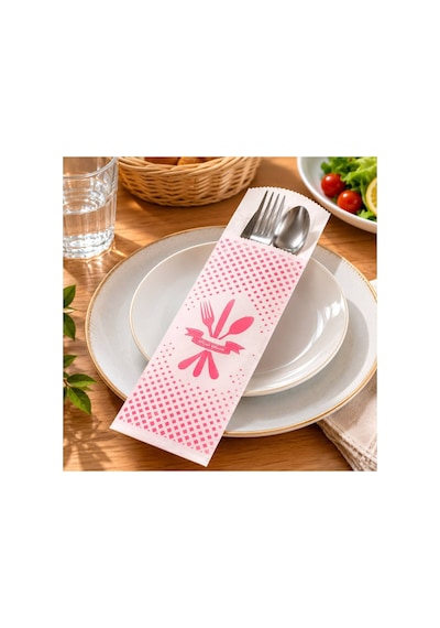 Lwc Çatal Kaşık Bıçak Kılıfı 100 Adet Hijyenik Tek Kullanımlık Servis Kılıfı Gıda Temasına Uygun Restoran Kafe Catering