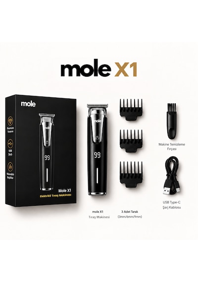 Mole X1 Şarjlı Saç Ve Sakal Tıraş Makinesi