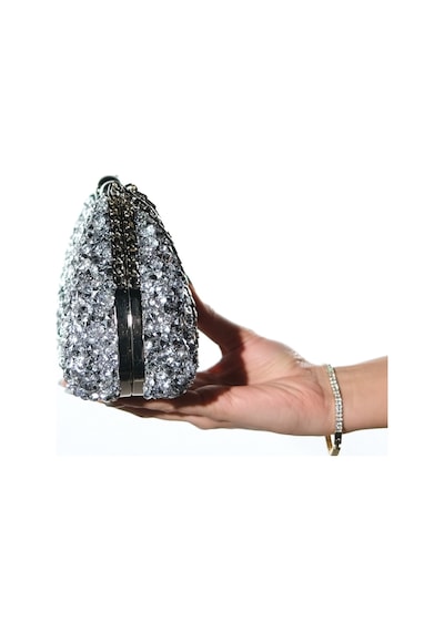 Luvishoes Cassıa Gümüş Taşlı Kadın Abiye Çanta